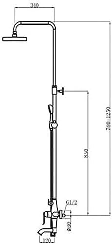 Durable Stylish TECKI Bath Shower Set with Rainhead Faucets for Home Kitchen