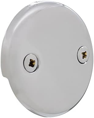 Compact White Tubular Bath Drain Plug with Polished Chrome Finish