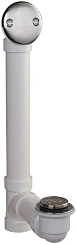Keeney Foot Lok Stop Bathtub Drain Kit Brushed Nickel 1-12-Inch