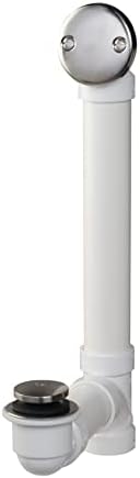 Keeney Foot Lok Stop Bathtub Drain Kit Brushed Nickel 1-12-Inch