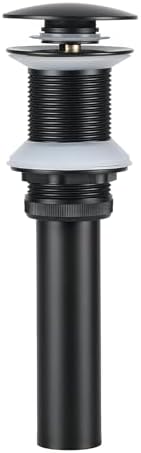 Bath Sink Drain Matte Black Pop-Up Drain Without Overflow