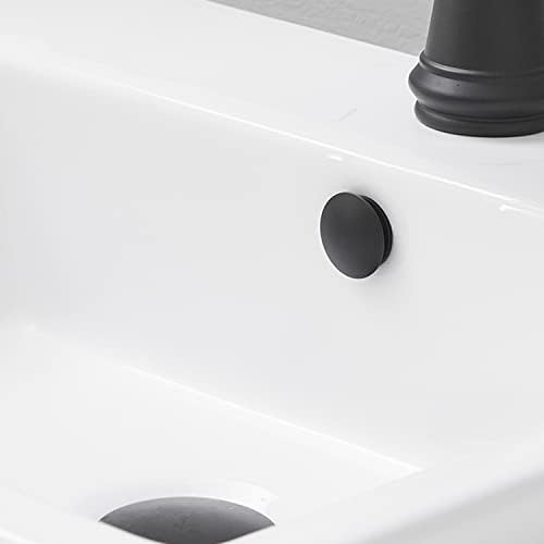 Homevichael Sink Overflow Cover Matte Black Brass