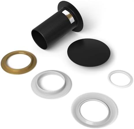 Bath Perfect - Pop-Up Drain for Freestanding Tub Matte Black Durable Design