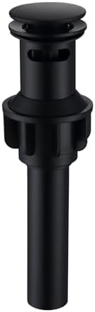 SevenGelok Black Sink Drain OverStopper with Anti-Clog Matte Black
