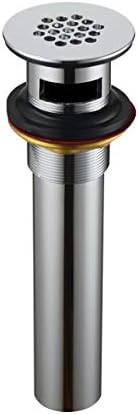 Purelux Grid Drain Strainer Assembly Overflow Brass Chrome Bathroom Sink