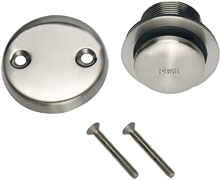 Design HouseToe Tap Bath Drain in Satin Nickel