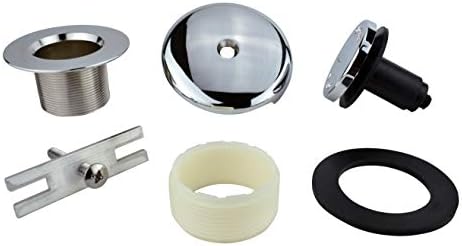 Foot Lok Stop bathtub drain kit with Polished Chrome