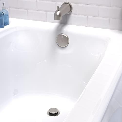 Keeney K826-71DSBN Foot Lok Stop Style Bath Drain Trim Kit - Brushed Nickel