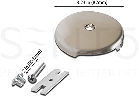 Chrome Lift and Turn Bathtub Drain Stopper Kit with Satin Nickel Finish