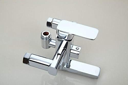 Huin Bathroom Chrome Round 8-inch Rainfall Shower Head Handheld Mixing Tap Set