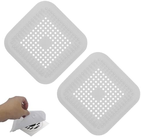 XYSM tub shower drain hair catcher easy to install 2-piece set