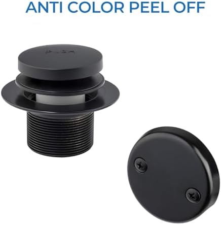 Matte Black Bathtub Drain Kit with Overflow Cover for Relaxation