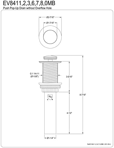Kingston Brass Evolution Sink Drain