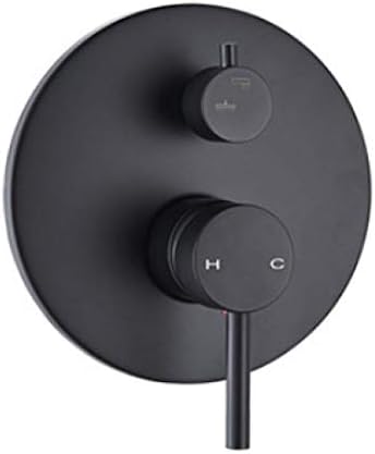 Huin Brass Black 16 Diverter Mixing Shower Head Set