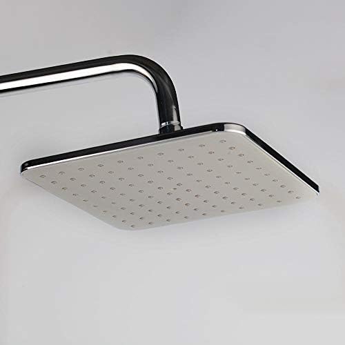 Huin 8 Inch Rainfall Shower Faucet In-wall Rotate Tub Spout Mixer Set