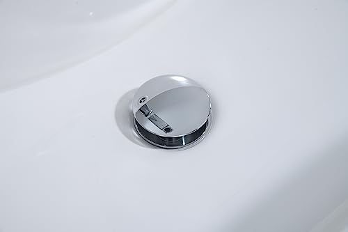 TIORIY Universal Chrome Sink Stopper with Hair Catcher