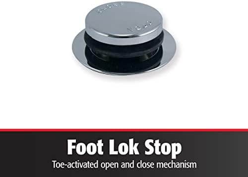Foot Lok Stop bathtub drain kit with Polished Chrome