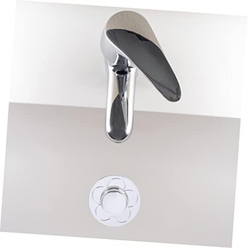 Copper bathtub drain plug Silver finish prevents clogging easy to use