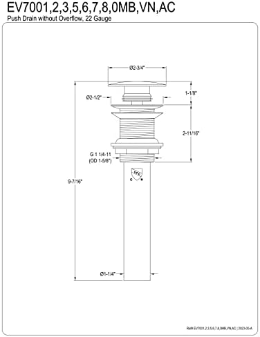 Reliable 2-Inch Brass Sink Drain with No Overflow