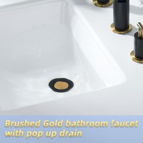 BSTIIU Bathroom Sink Drain with Overflow Anti-Clog Stopper