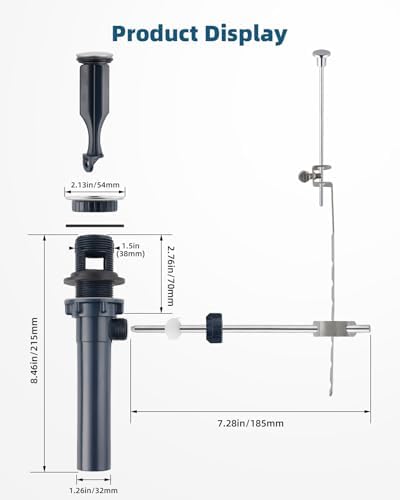 Vessel Sink Drain with Overflow Leaky-Proof sanitary installation