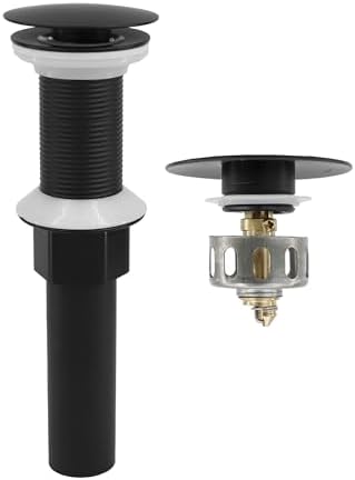 Premium Bathroom Sink Drain with Matte Black Finish