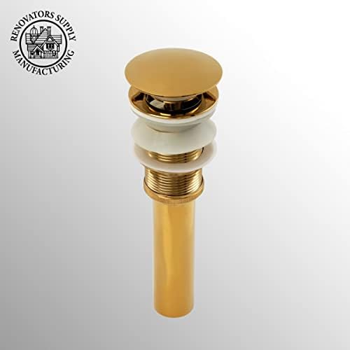 Pop-Up Sink Drain with Overflow by Renovators Supply Manufacturing