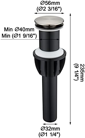 Vessel Sink Drain with Anti-Clocking xbcPipe