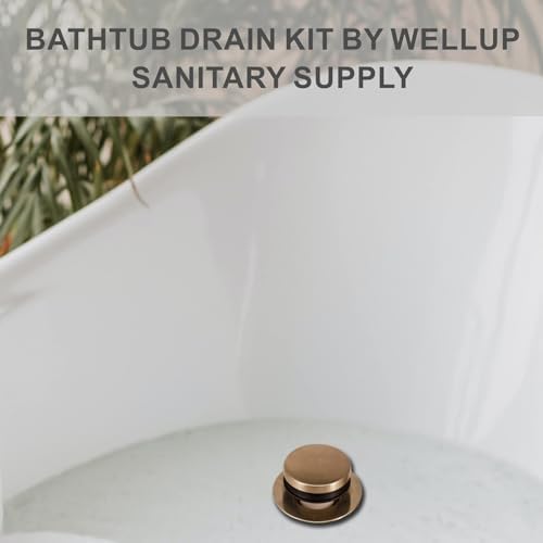 Sturdy Gold Brushed bathtub drain with easy installation