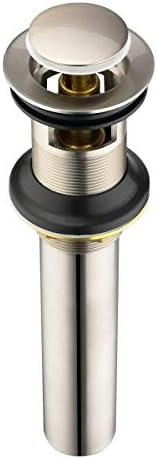 Purelux Pop Up Drain Stopper Faucet with Overflow Brushed Nickel
