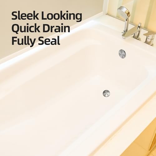 Luxurious Brushed Nickel Tub Drain Kit with Hair Catcher