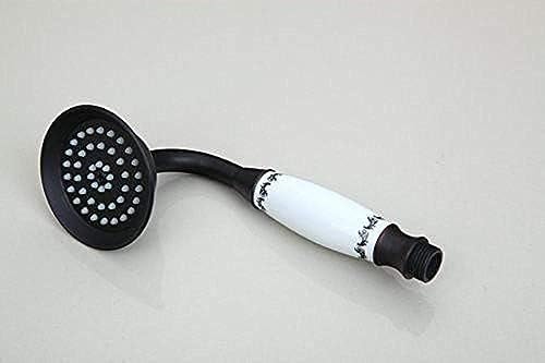 TECKI Wall-Mounted Oil-Rub-Bronze 8-Inch Brass Shower Head wCeramic Faucet