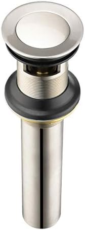 Purelux Pop Up Drain Stopper Faucet with Overflow Brushed Nickel