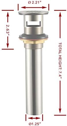 Purelux Grid Drain Strainer Assembly with Overflow