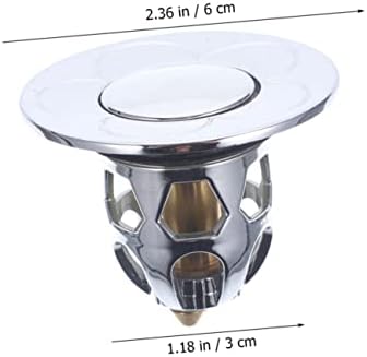 Copper bathtub drain plug Silver finish prevents clogging easy to use