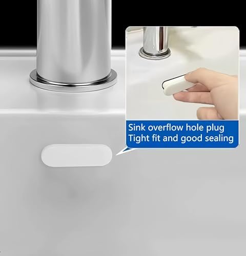 4-Piece Durable Rubber Sink Overflow Caps