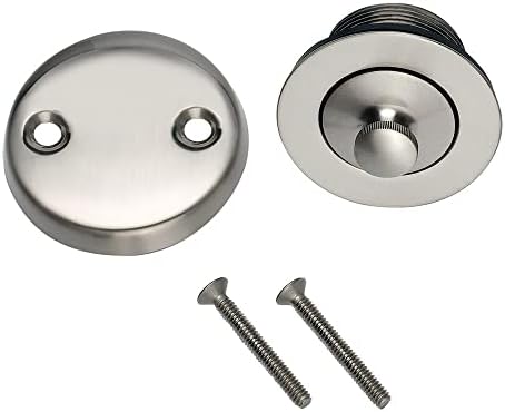 Design House Lift Turn Bath Drain Kit Satin Nickel