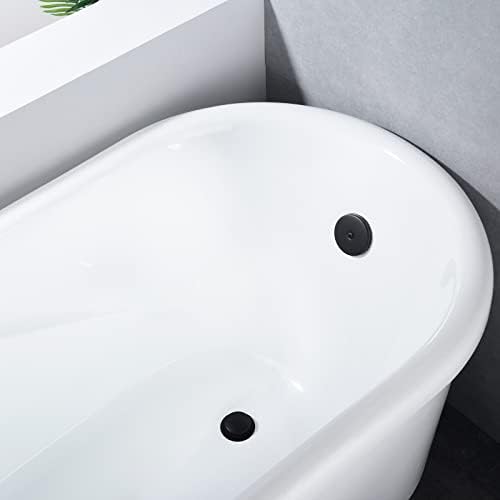 Brass Tip-Toe Tub Drain Kit Polished Matte Black