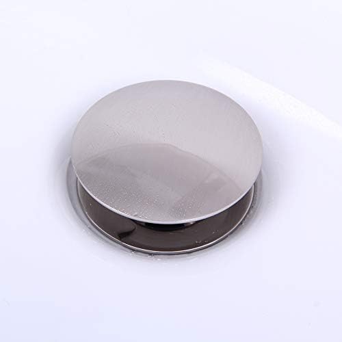 Bathroom Faucet Vessel Sink Pop Up Drain Stopper with Overflow Brushed Nickel