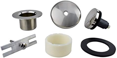 Keeney K826-71DSBN Foot Lok Stop Style Bath Drain Trim Kit - Brushed Nickel