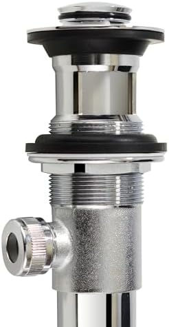 Purelux Chrome Bathroom Sink Drain Stopper with Lift Rod