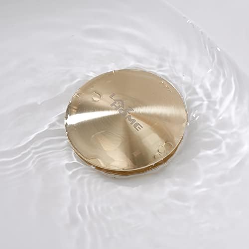 Bathroom Sink Drain with Detachable Strainer Basket Anti-Clog_drain Stopper Brushed Gold