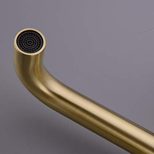 TRUSTMI Brushed Gold Bathroom Faucet with Pop Up Drain Bundle