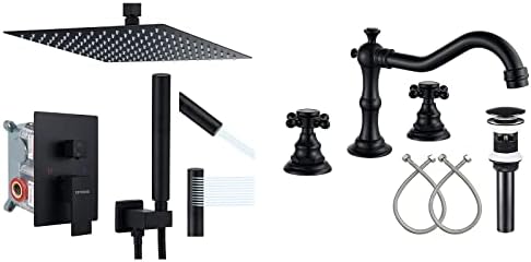 Luxury 12 Square Shower Faucet Cylindrical Design
