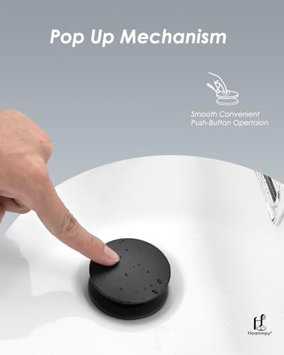 Matte Black Sink Drain Set with Overflow Protection