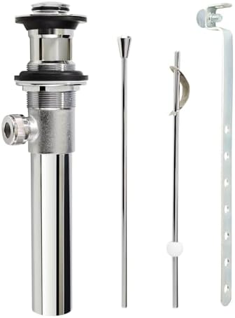 Purelux Chrome Bathroom Sink Drain Stopper with Lift Rod