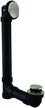 Westbrass Tip-Toe Bath Waste Assembly SATIN Nickel D4931-07