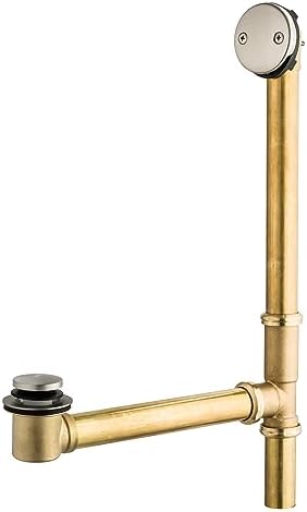 ArtiwellHigh-Quality Touch-Toe Bath Drain Stopper - Brass Tubular Kit with Overflow Plug