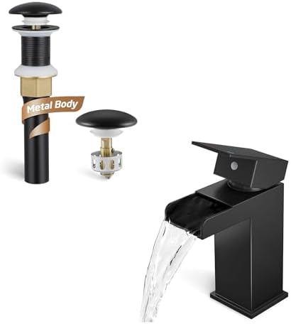 KES Black Pop Up Drain Stopper Best Choice for Hair Catchers
