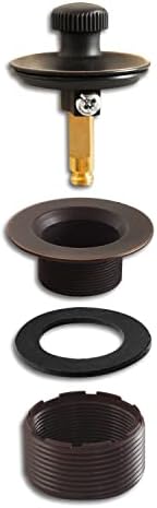 Lift and Turn Bathtub Drain Trim Kit 2-Hole Overflow Plate Venetian Bronze